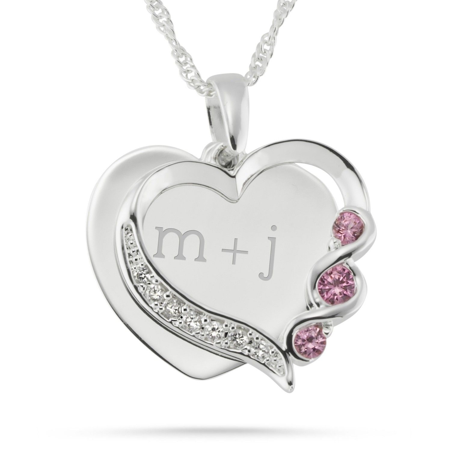 Things Remembered Double Heart Necklace