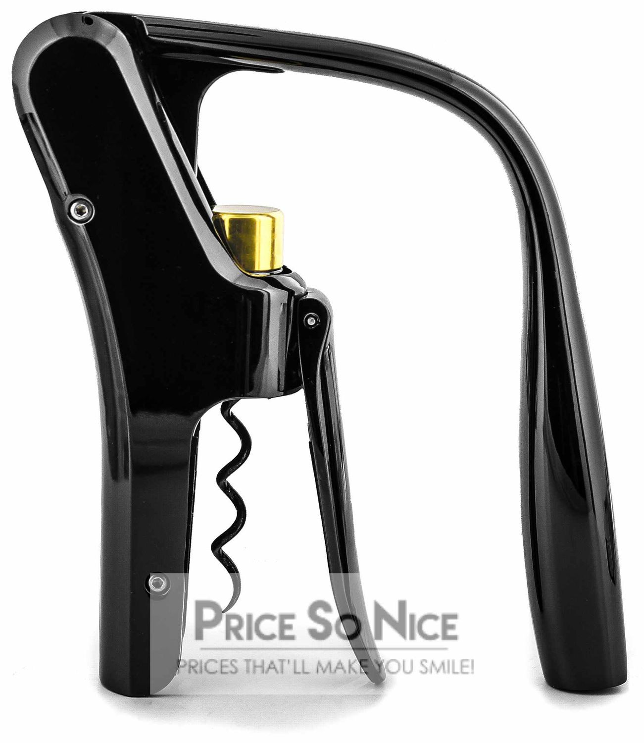 Williams Sonoma Wine Lever Wine Opener-Gunmetal Finish w/ Gold Accents MSRP $120