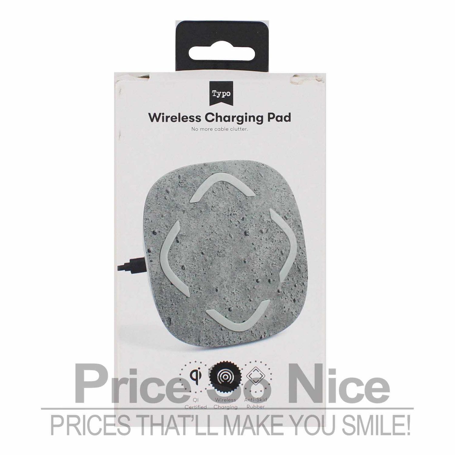 Typo Wireless Charger - Concrete
