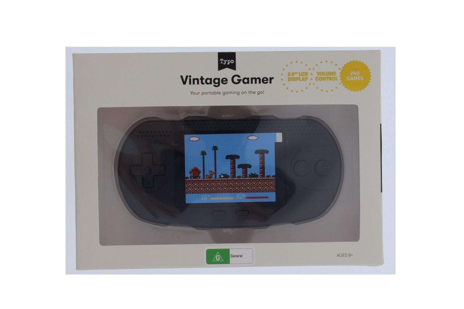 Typo Vintage Gamer Mini Console - Black
