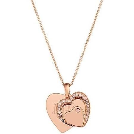 Things Remembered Sterling Silver Rose Gold Pink Necklace