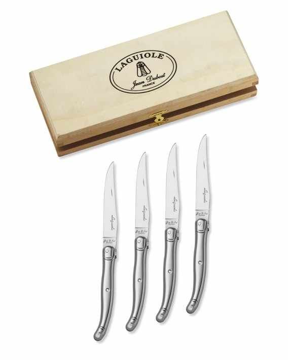 Jean Dubost Laguiole Steak Knives, Set of 4, Stainless Steel MSRP $100