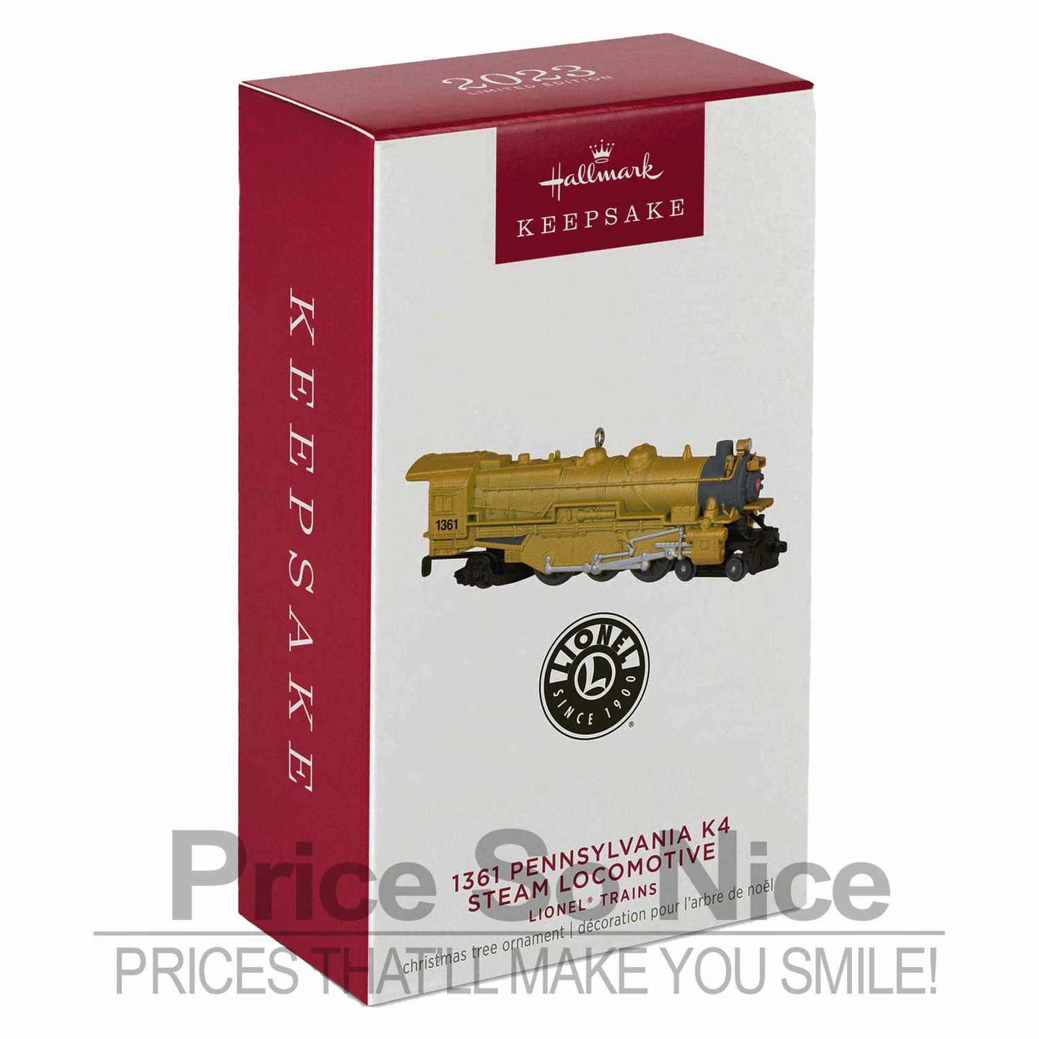 Hallmark 2023 Ornament - Yellow 1361 Pennsylvania K4 Steam Locomotive: Limited