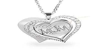 Things Remembered Crystal Heart Mom Necklace