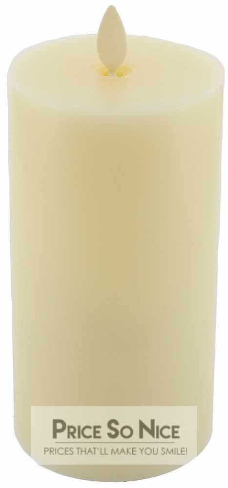 Pottery Barn Classic Ivory Flicker Flameless  Wax Pillar Candle 3x5.5&quot; MSRP $54