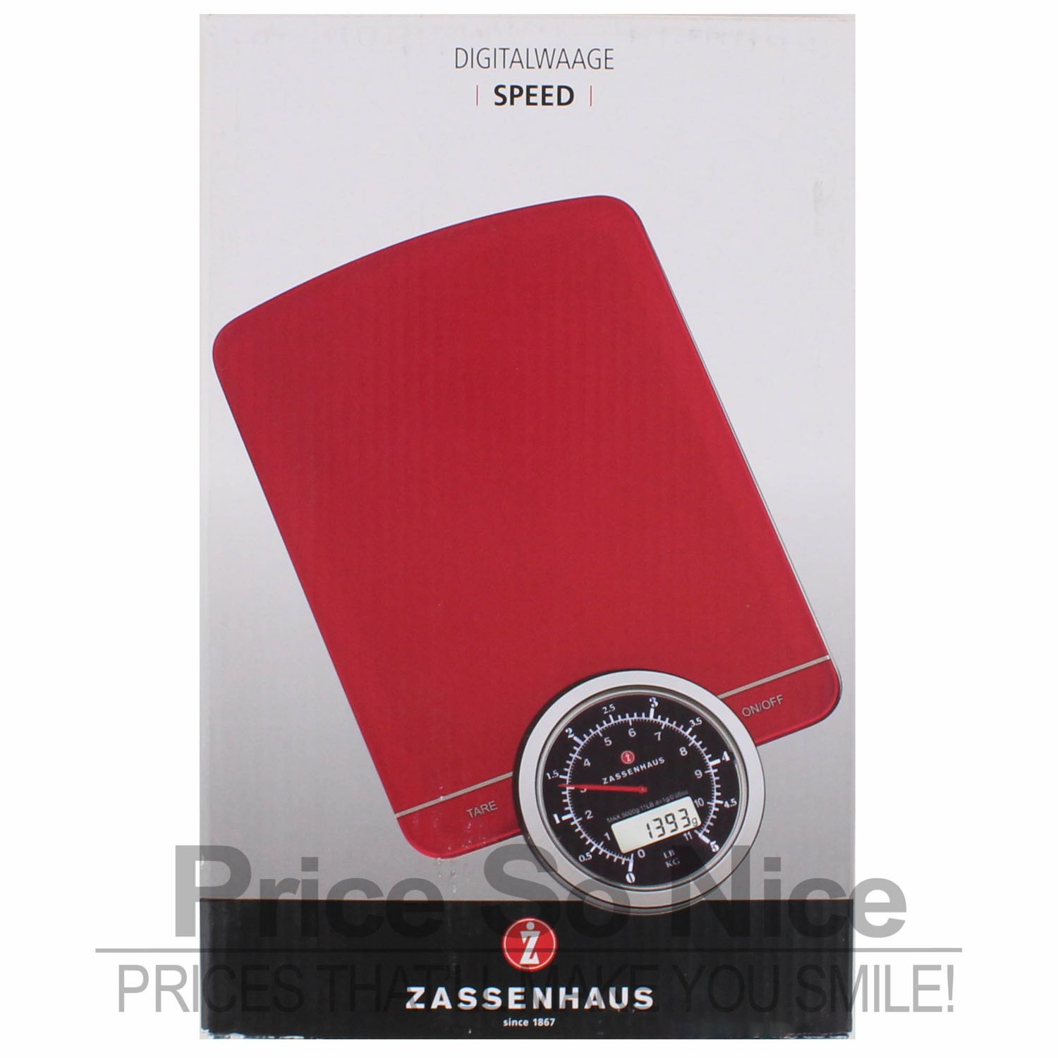 Zassenhaus M073430 Retro Kitchen Scale Digital - Red MSRP $45