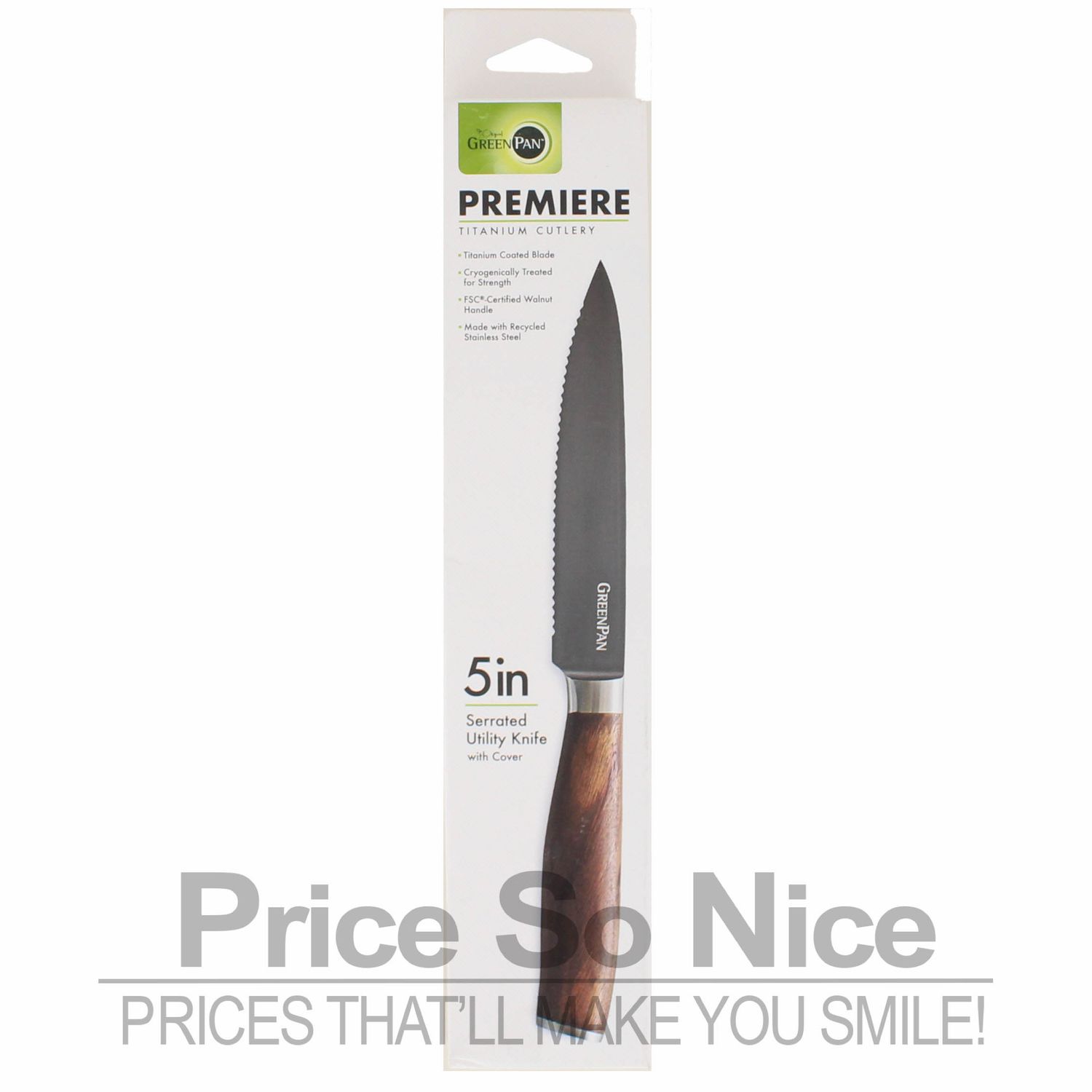 GreenPan‚Ä¢ Premiere Serrated Utility Knife, 5&quot; with Cover MSRP $70