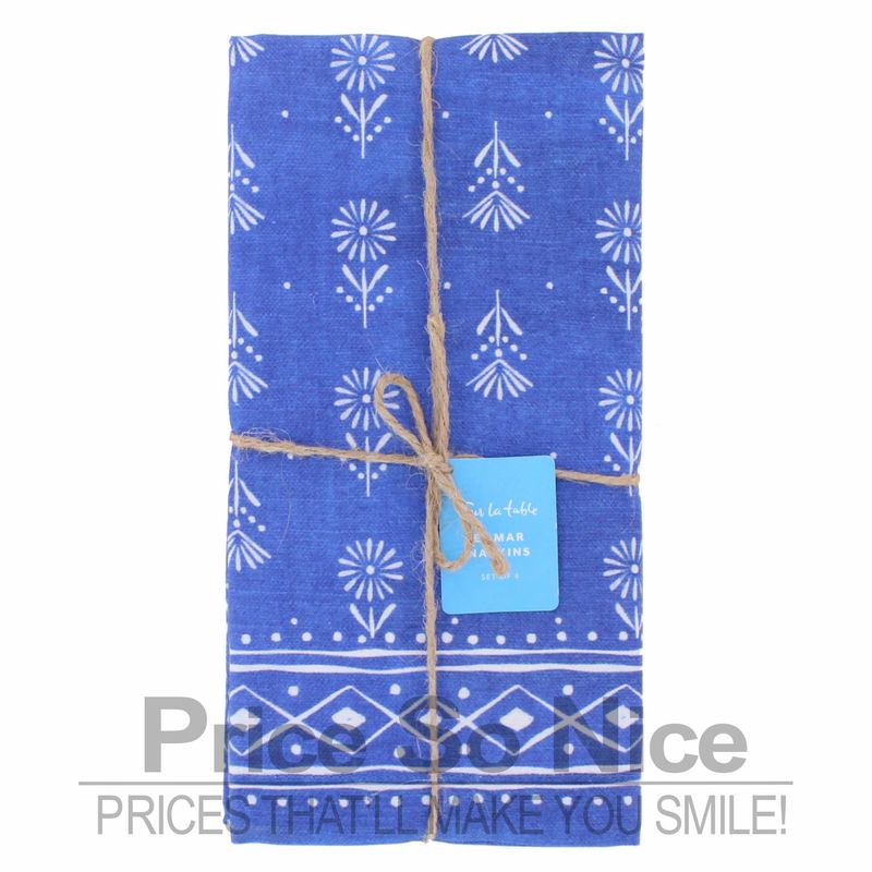 Sur La Table El Mar Napkins, Set of 4 MSRP $45