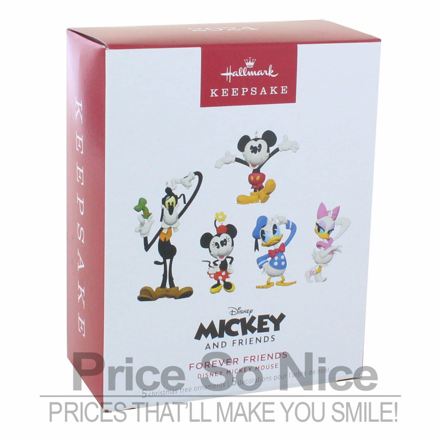 Hallmark 2024 Ornament Disney Mickey and Friends Forever Friends , Set of 5