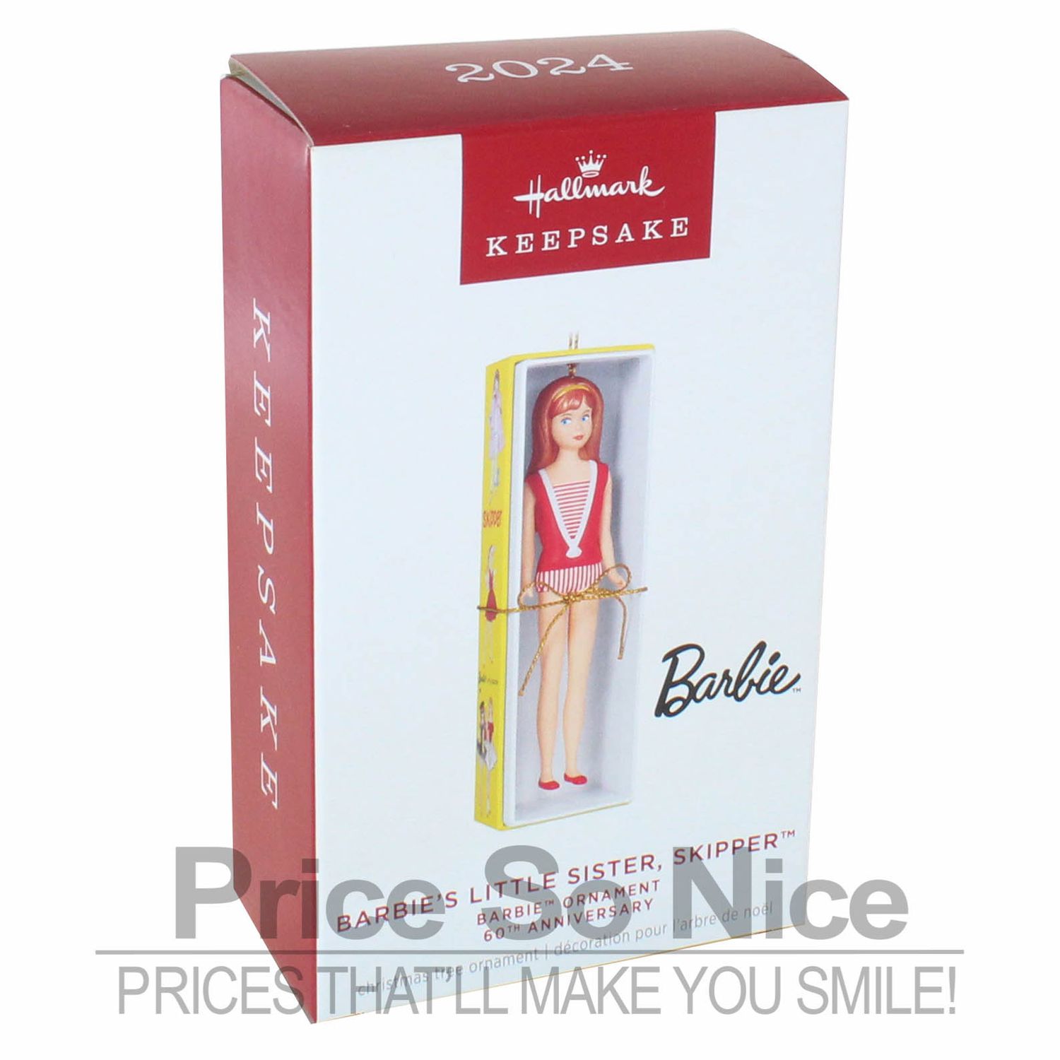 Hallmark 2024 Ornament Barbie‚Ä¢ 60th Anniversary Barbie&#39;s Little Sister, Skipper