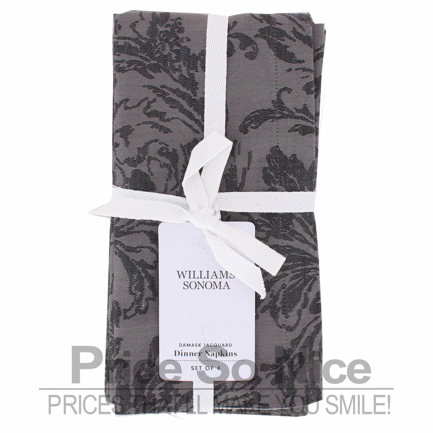 Williams Sonoma Damask Napkins, Set of 4 MSRP $60