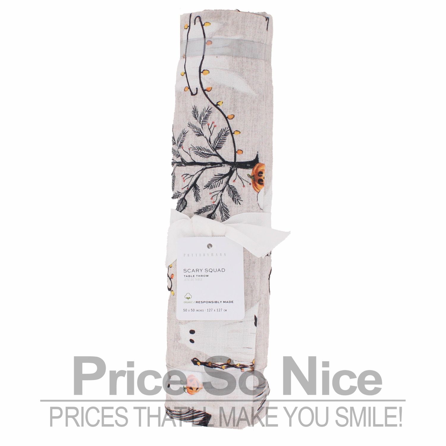 Pottery Barn Scary Squad Table Throw - 50x50 MSRP $99