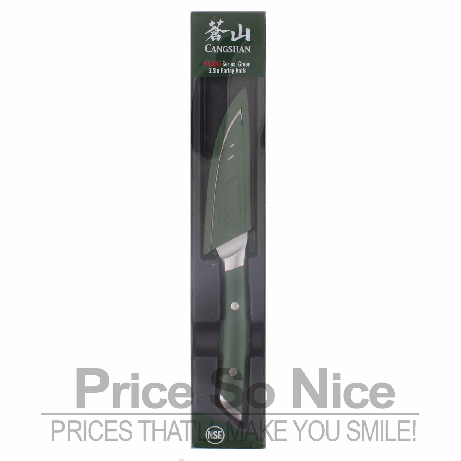 Cangshan HELENA Series 3.5-Inch Paring Knife with Sheath, Green MSRP $25