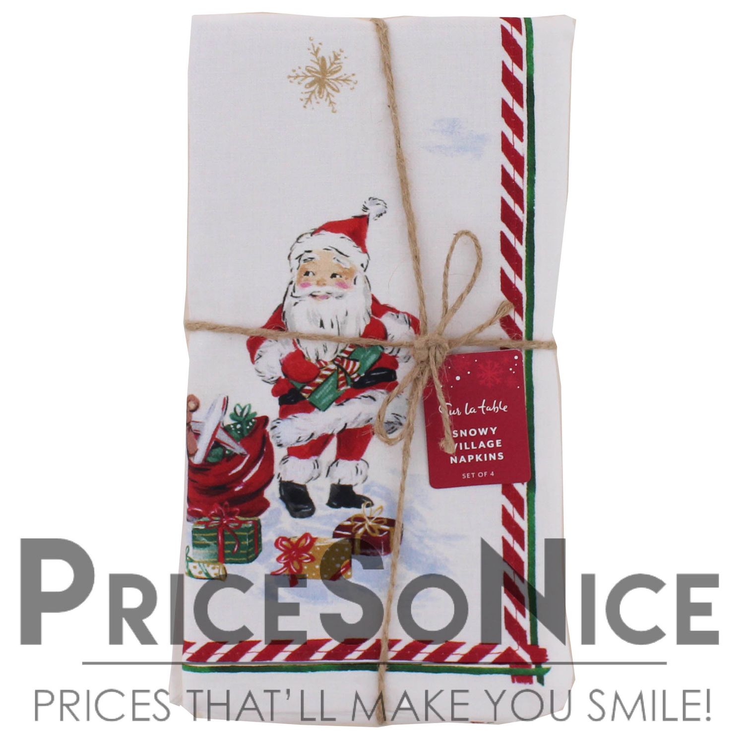 Sur La Table Snowy Village Napkins, Set of 4, Set of 4 MSRP $50