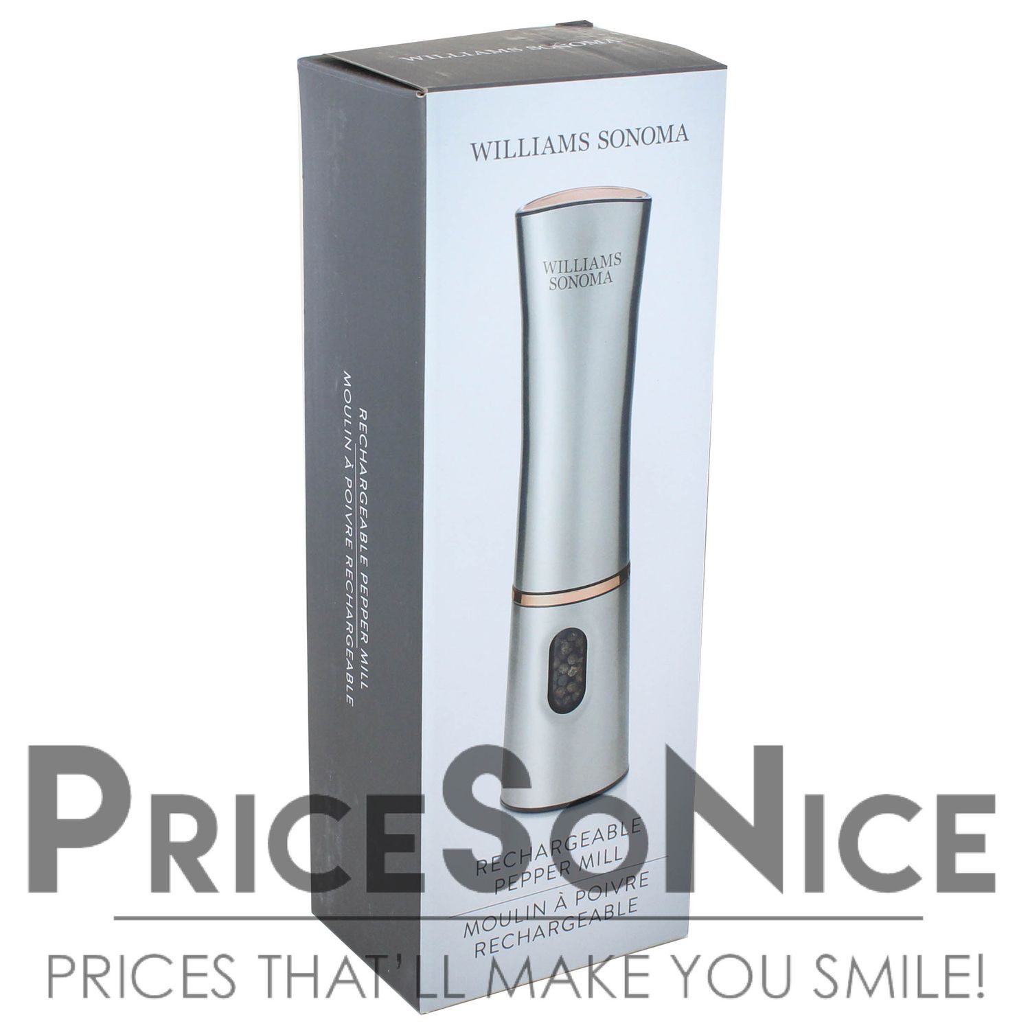 Williams Sonoma Rechargeable Electric Pepper Mill MSRP $90