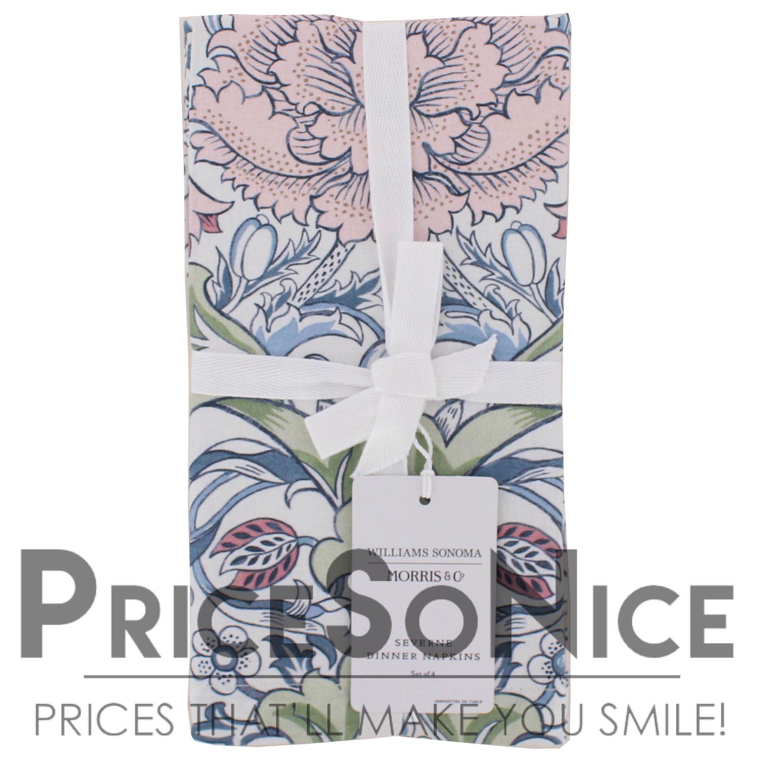 Williams Sonoma x Morris &amp; Co. Severne Napkins, Set of 4 MSRP $50