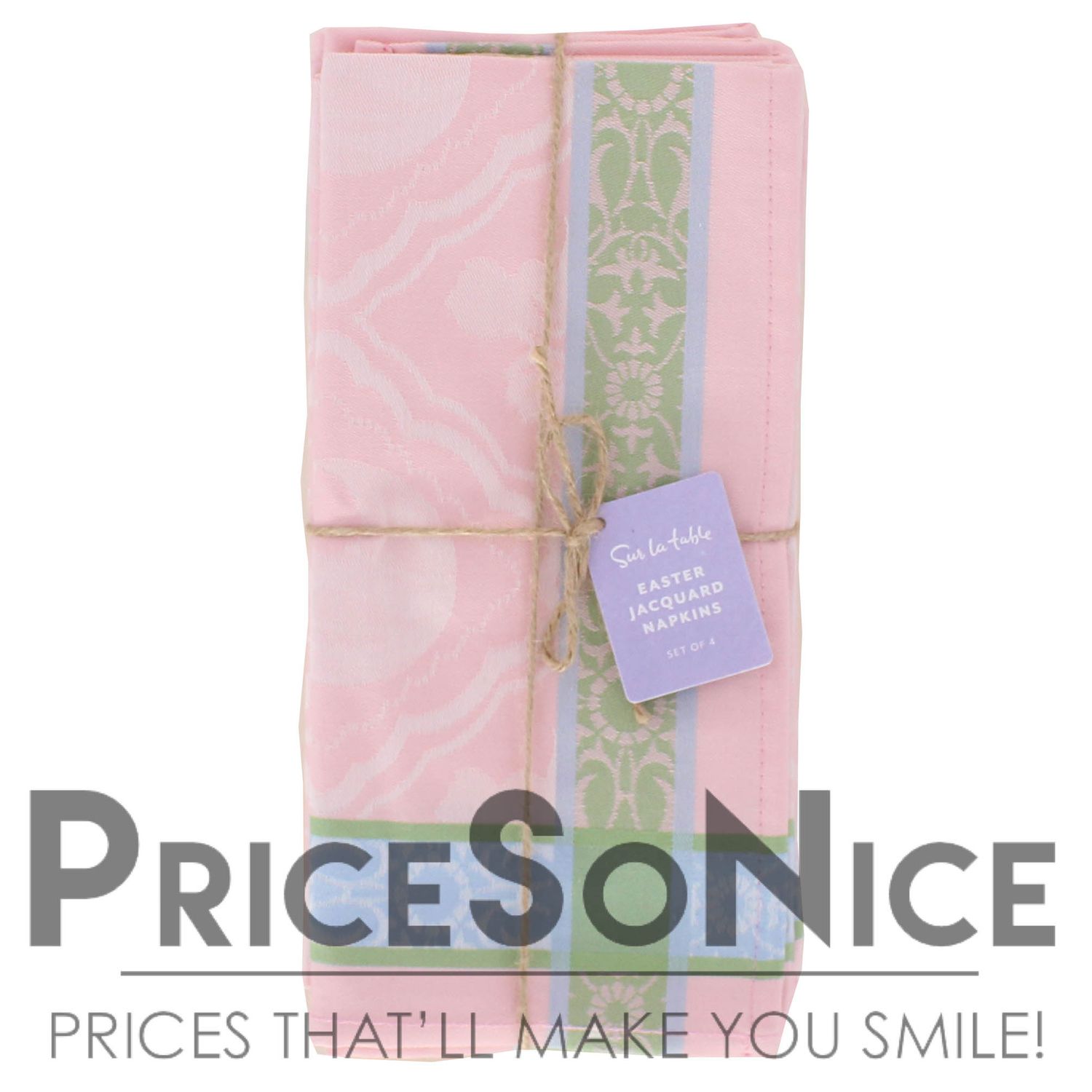 Sur La Table Easter Jacquard Napkins, Set of 4 MSRP $40