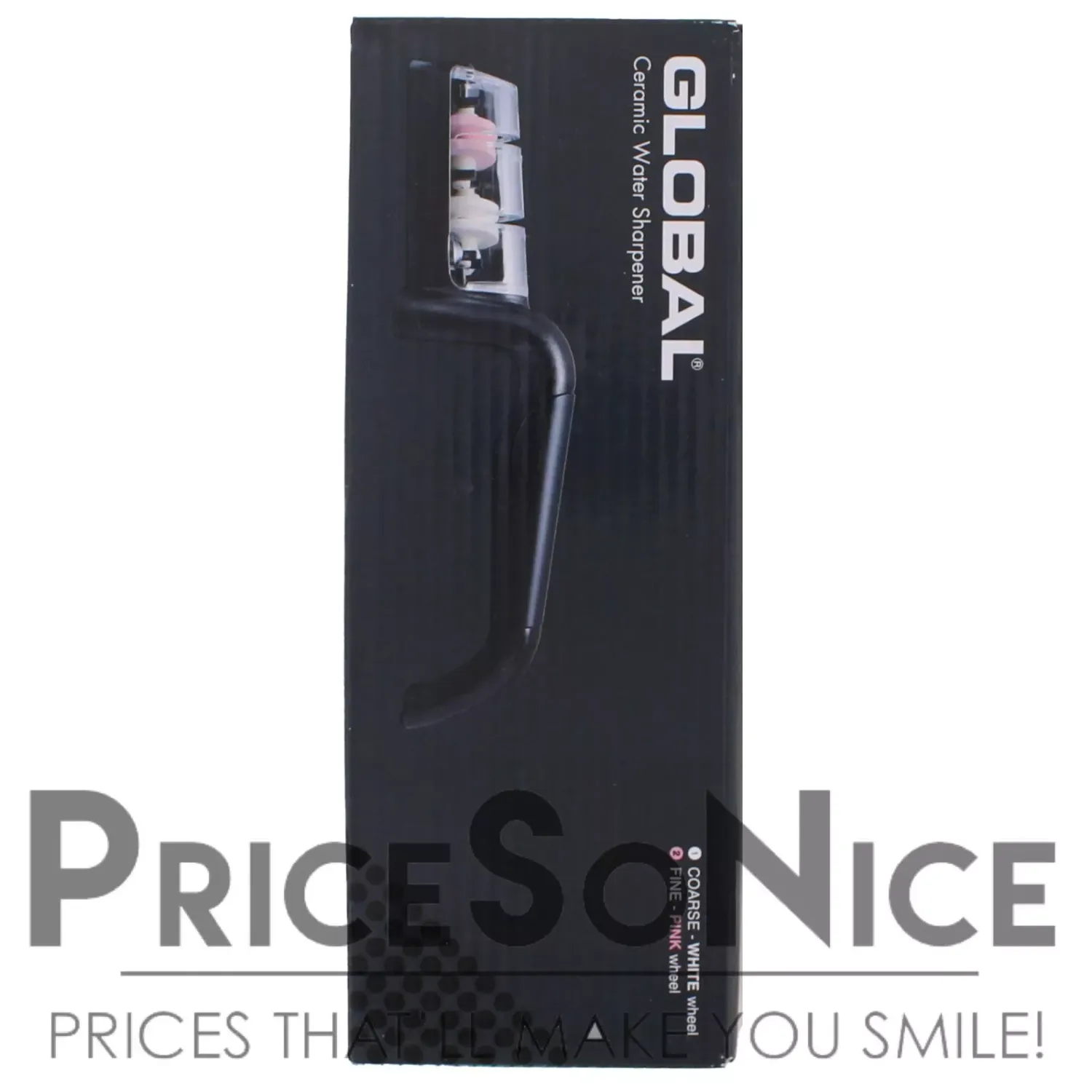 Global 2-Stage Ceramic Black Water Sharpener - Course/Fine Pink/White MSRP $70