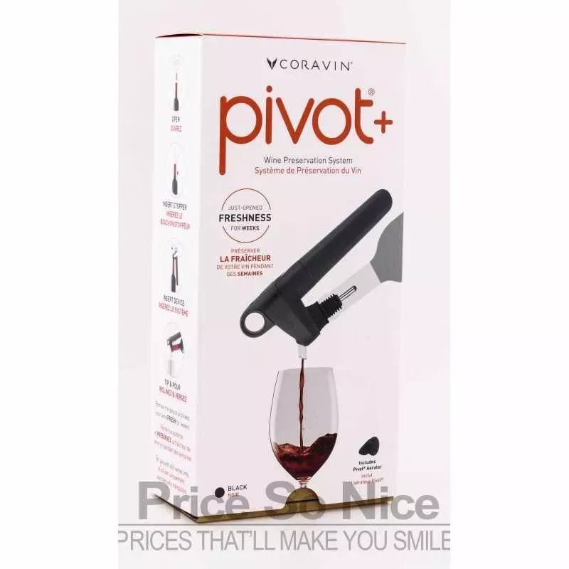 Coravin Pivot + Wine Preservation System 112313, Black MSRP $150