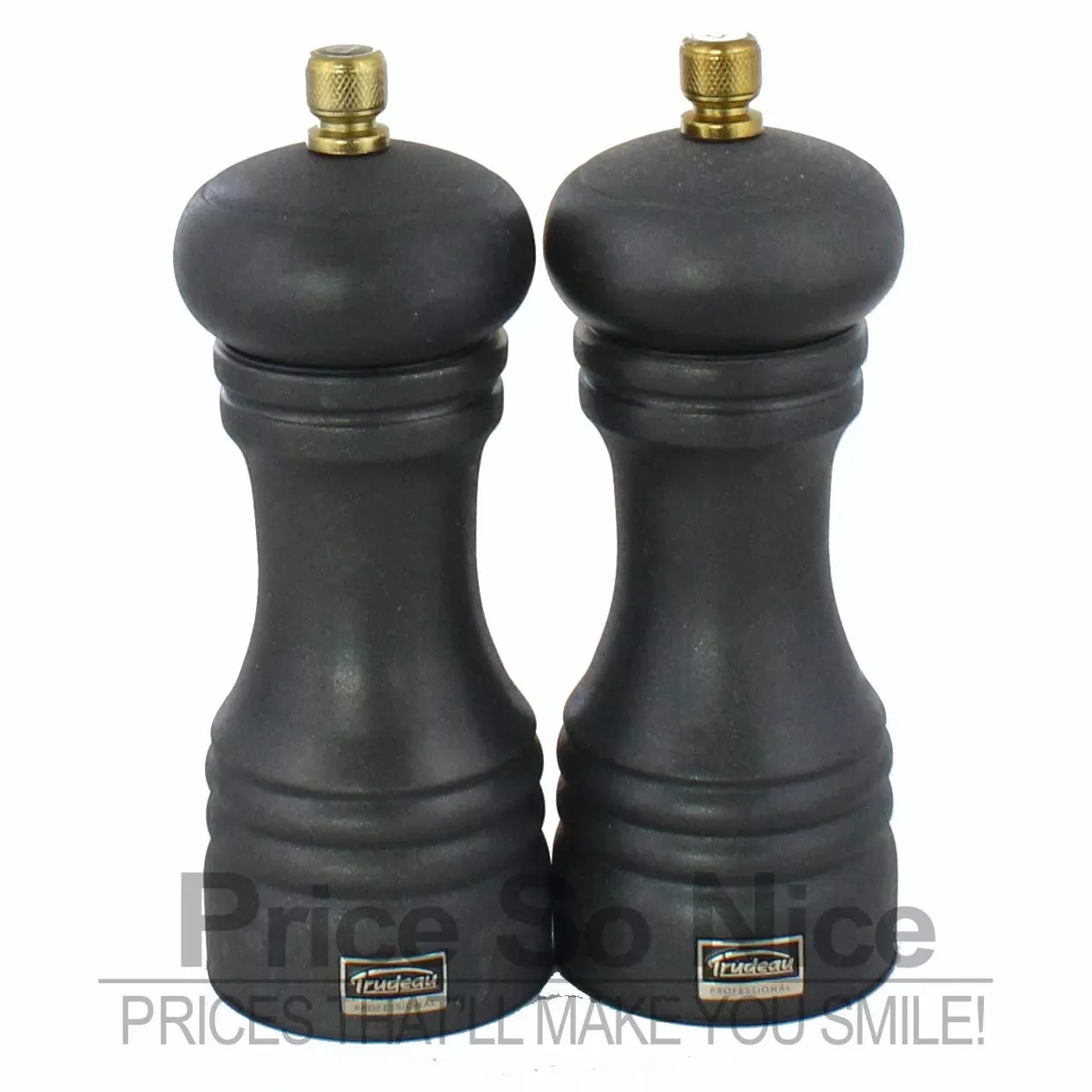 Trudeau Graphite 6&quot; Salt &amp; Pepper Mill Set Grade B
