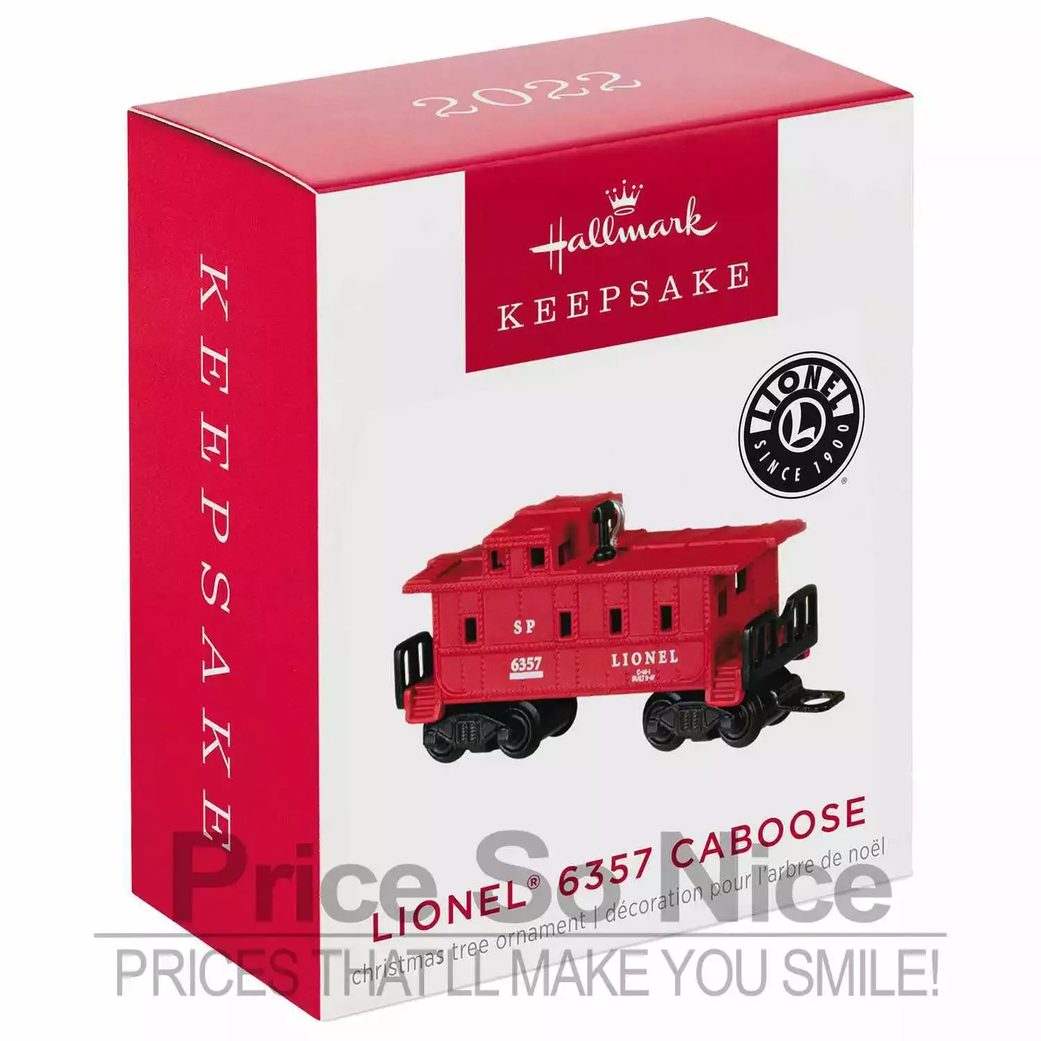 Hallmark 2022 Mini Ornament- Lionel 6357 Caboose BAD BOX
