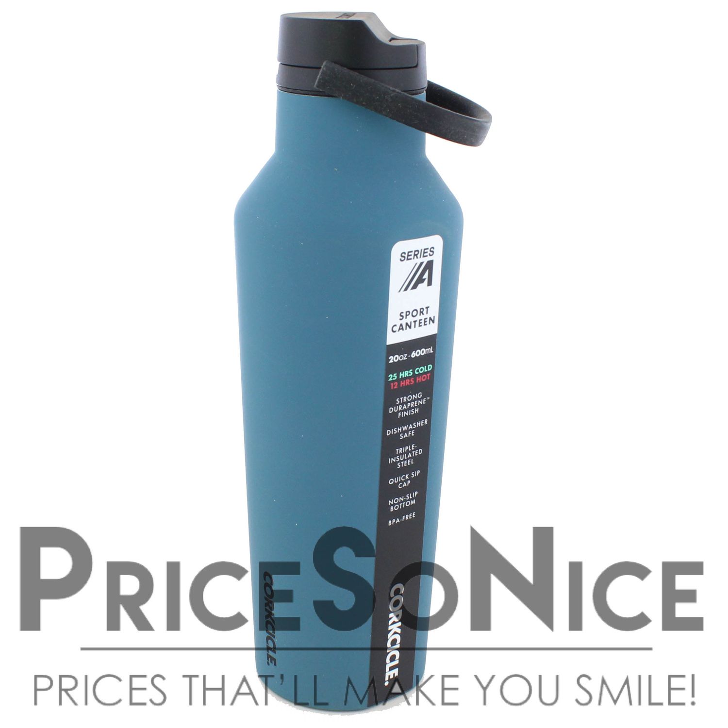 Corkcicle Series A Sport Canteen Insulated Bottle Storm 20 oz MSRP $43