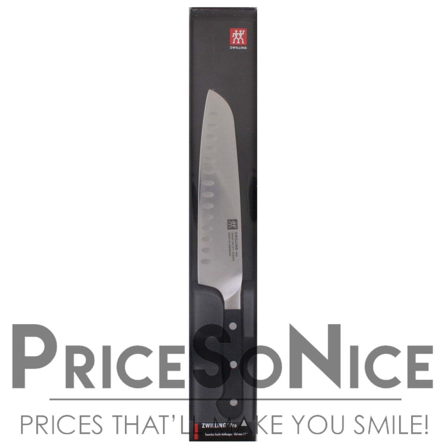 Zwilling Pro 7&quot; Hollow Edge Slim Santoku Knife MSRP $150