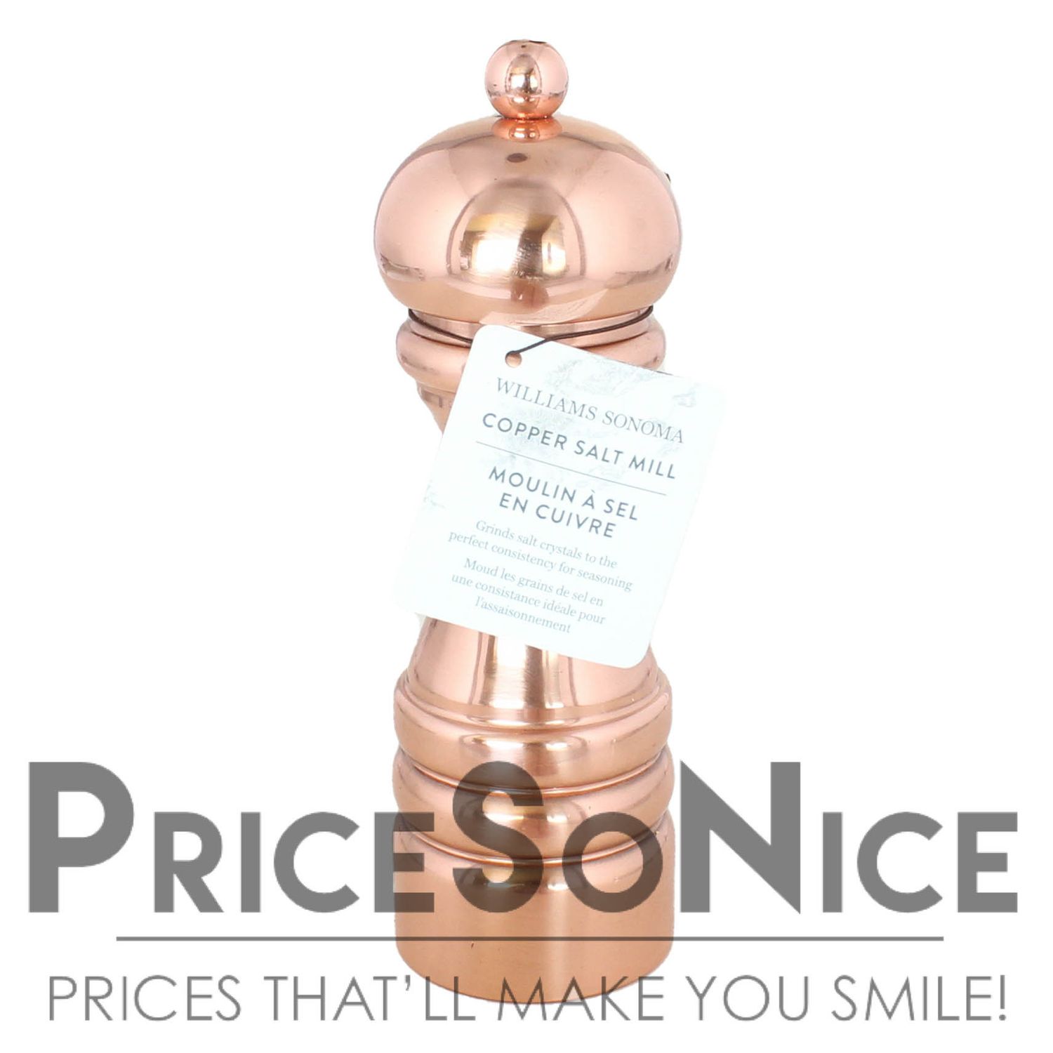 Williams Sonoma Copper Salt Mill - 7&quot; - Grade B