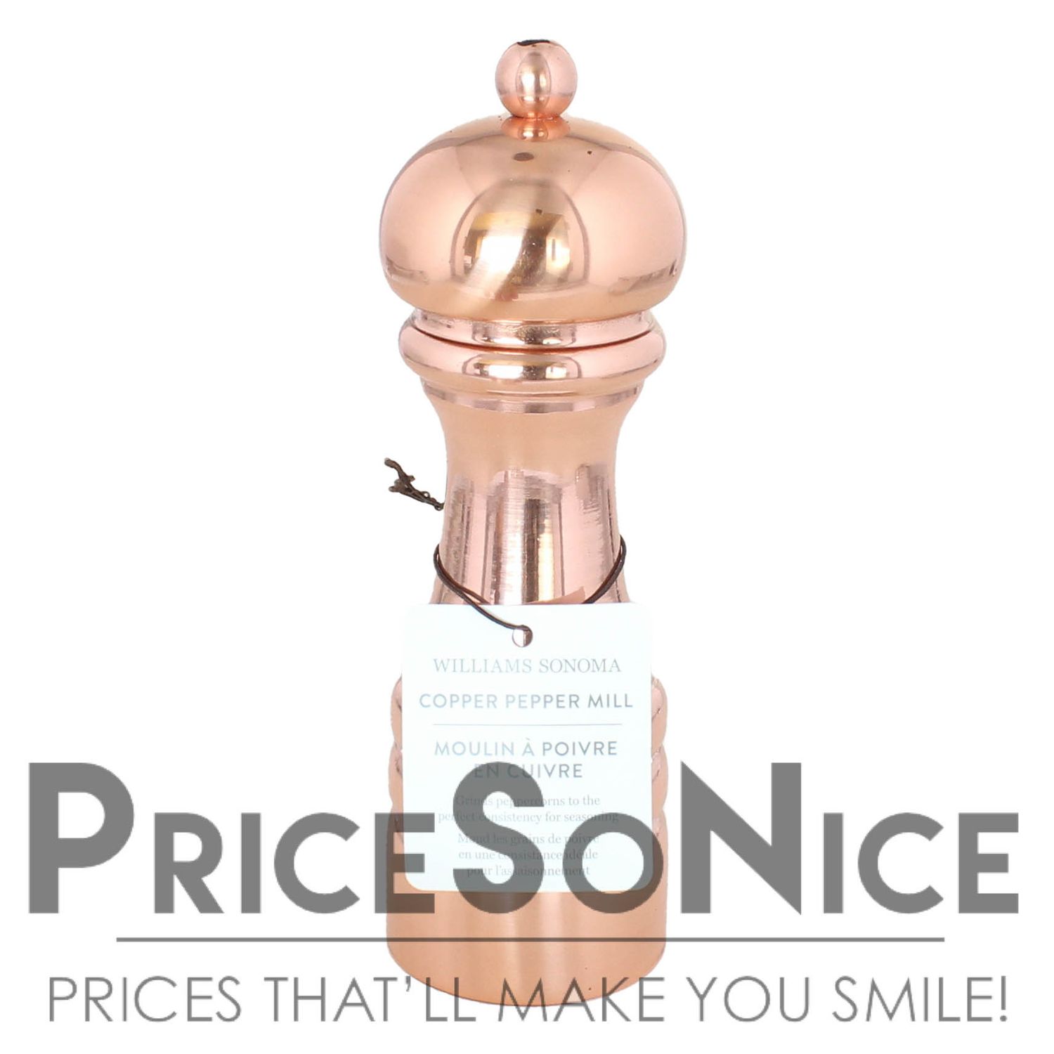 Williams Sonoma Copper Pepper Mill - 7&quot; - Grade B