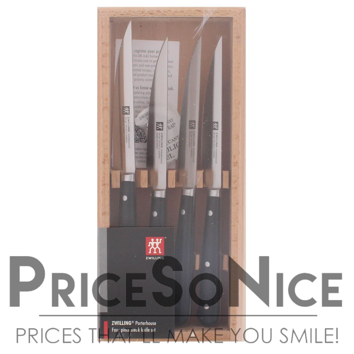 Zwilling J.A. Henckels Porterhouse Steak Knives - Set of 4 MSRP $110