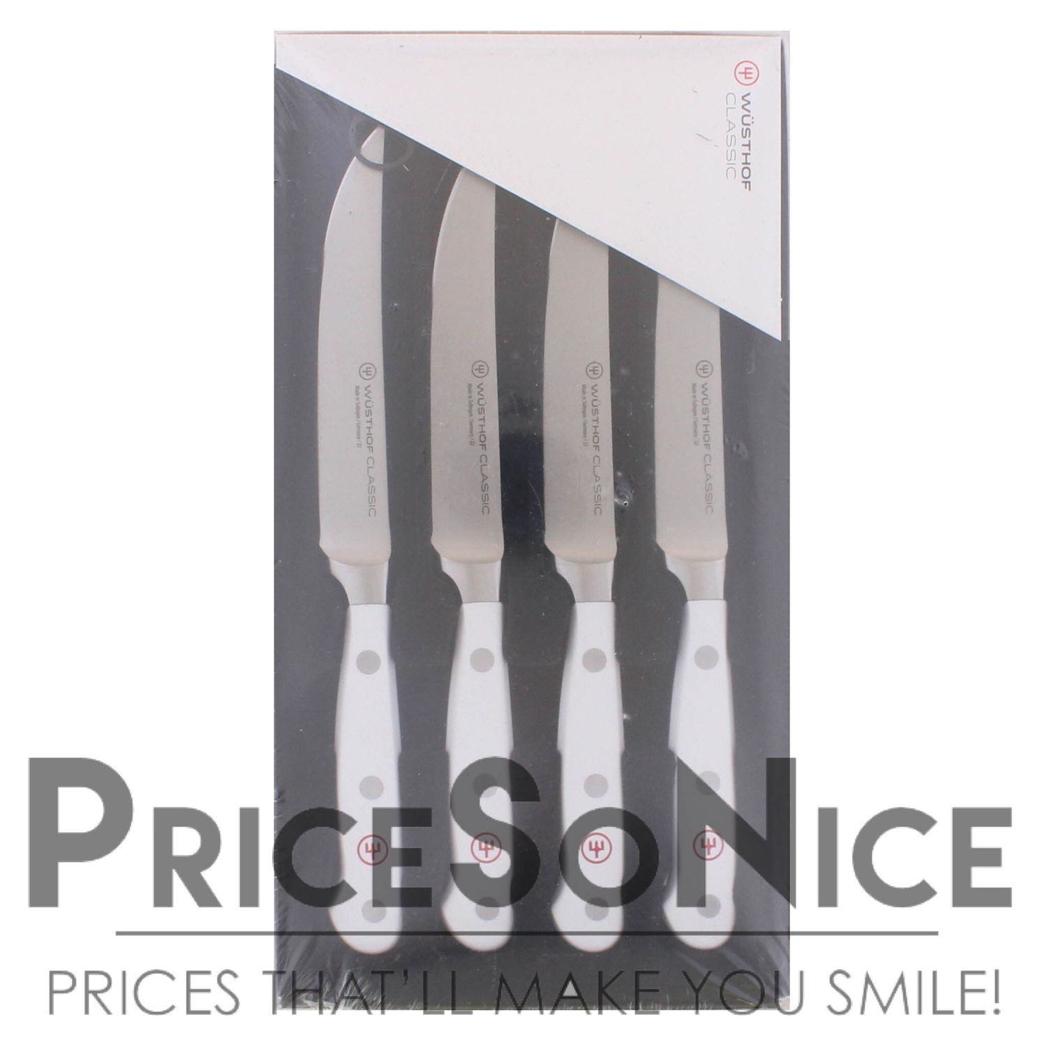 Wusthof Classic Steak Knives - Set of 4 -White Handle MSRP $325