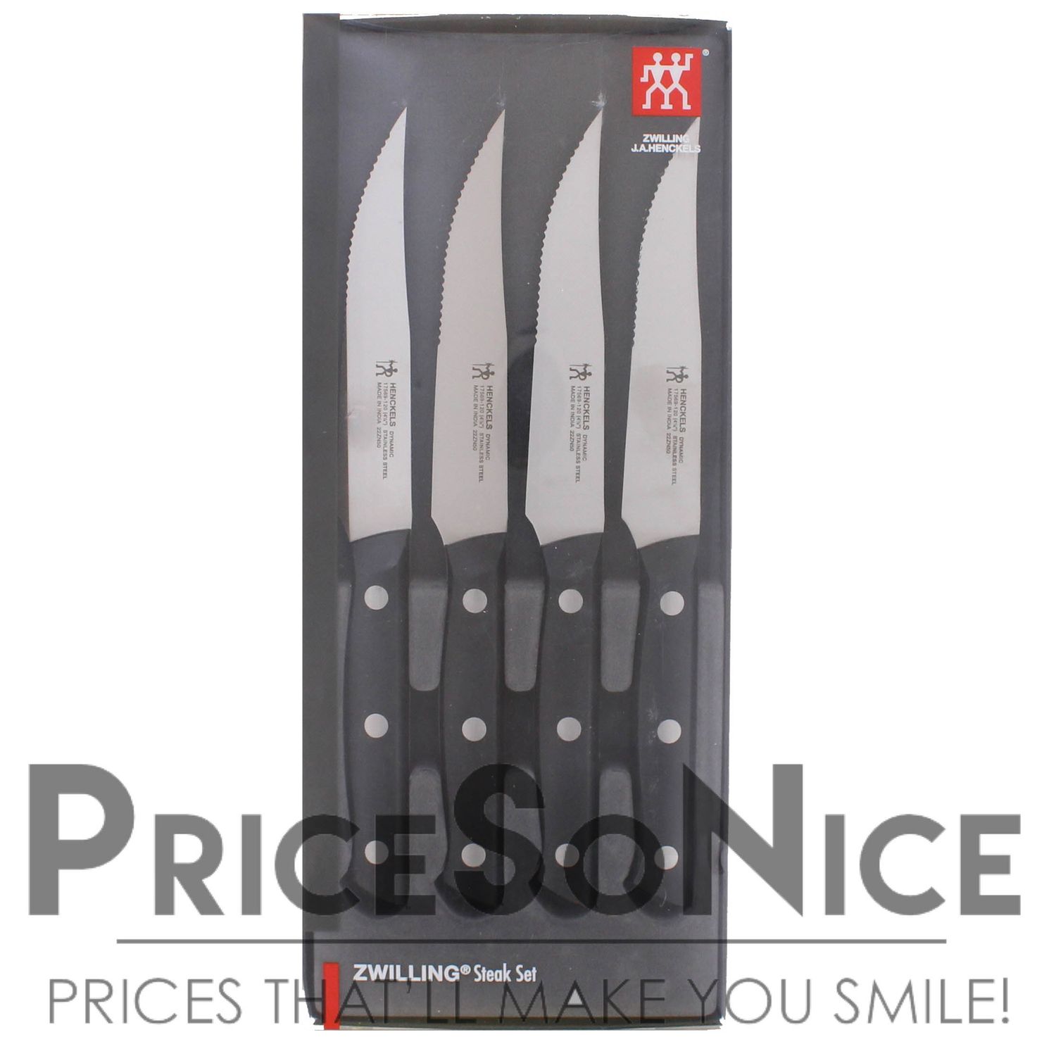 J.A. Henckels DYNAMIC 4-Piece Steak Knife Set – Razor Sharp – MSRP $28