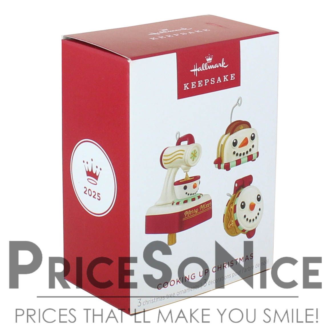 Hallmark Ornament 2025 Mini Cooking Up Christmas Ornaments, Set of 3 - NEW/IMPERFECT BOX