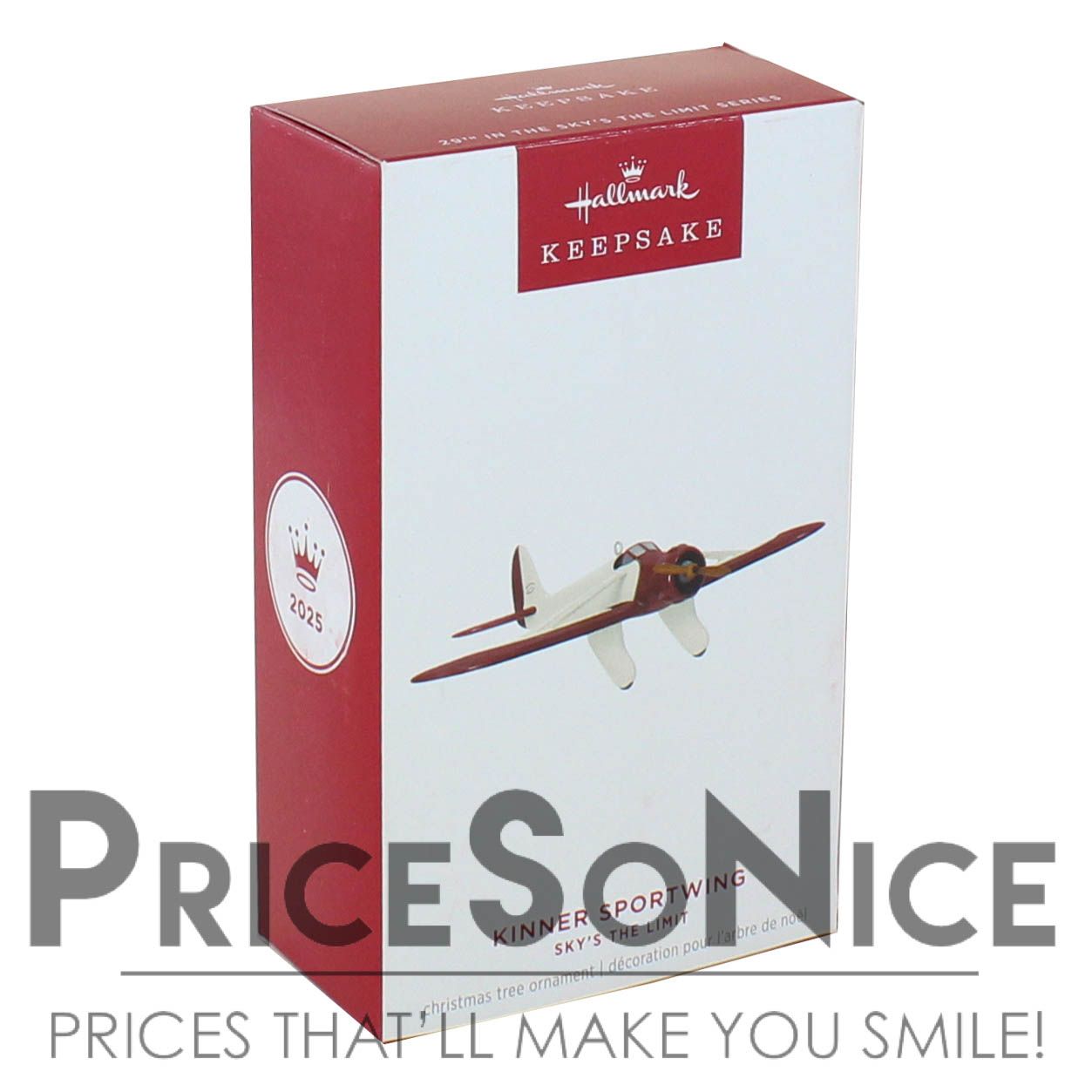 Hallmark Ornament 2025 Sky&#39;s the Limit Kinner Sportwing Airplane Ornament