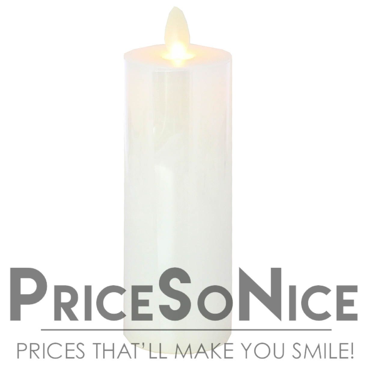 Pottery Barn Premium Flickering White Flameless  Wax Pillar Candle 2x5&quot; MSRP $50