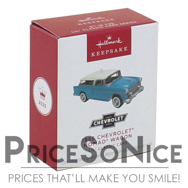 Hallmark Ornament 2025 Lil&#39; Classic Cars 1955 Chevrolet® Nomad® Wagon