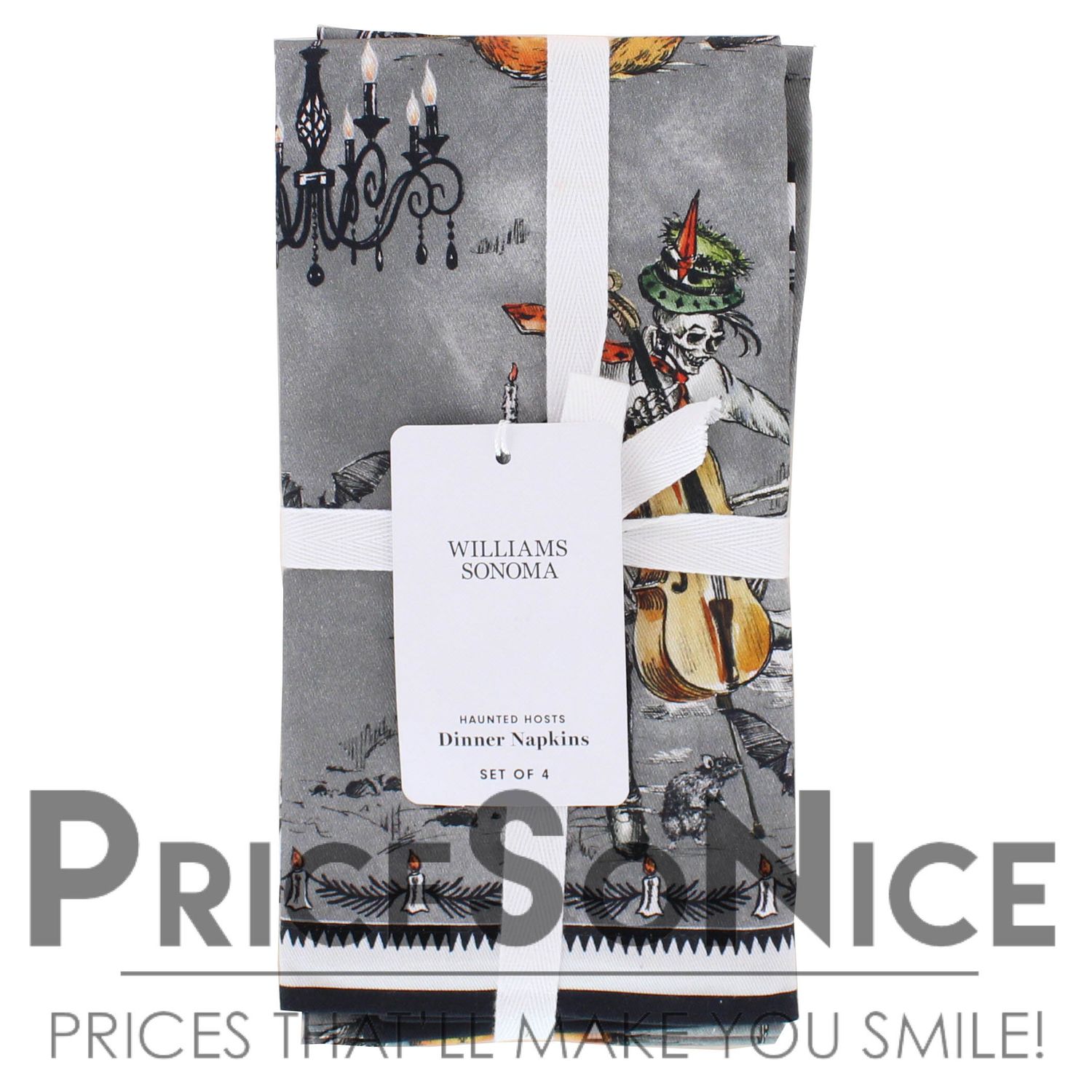 Williams Sonoma Haunted Hosts Napkins, Set of 4 MSRP $50