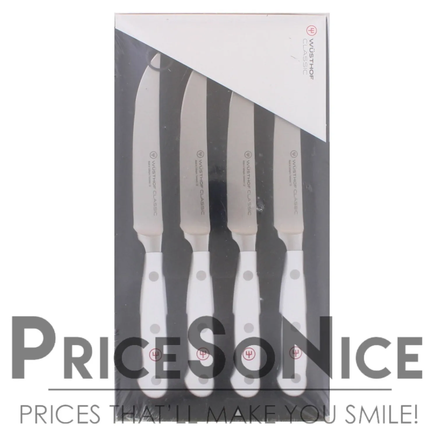 Wusthof Classic Steak Knives - Set of 4 -White Handle MSRP $325