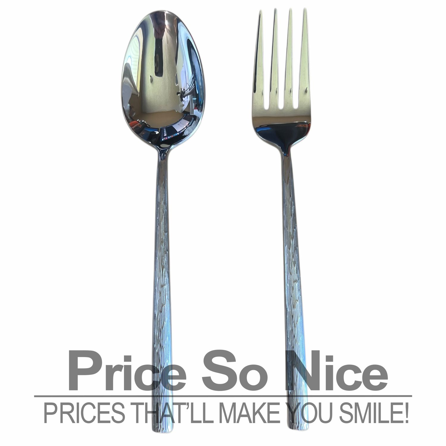 Williams Sonoma 2 Piece Stainless Steel Cyprus Serving Set
