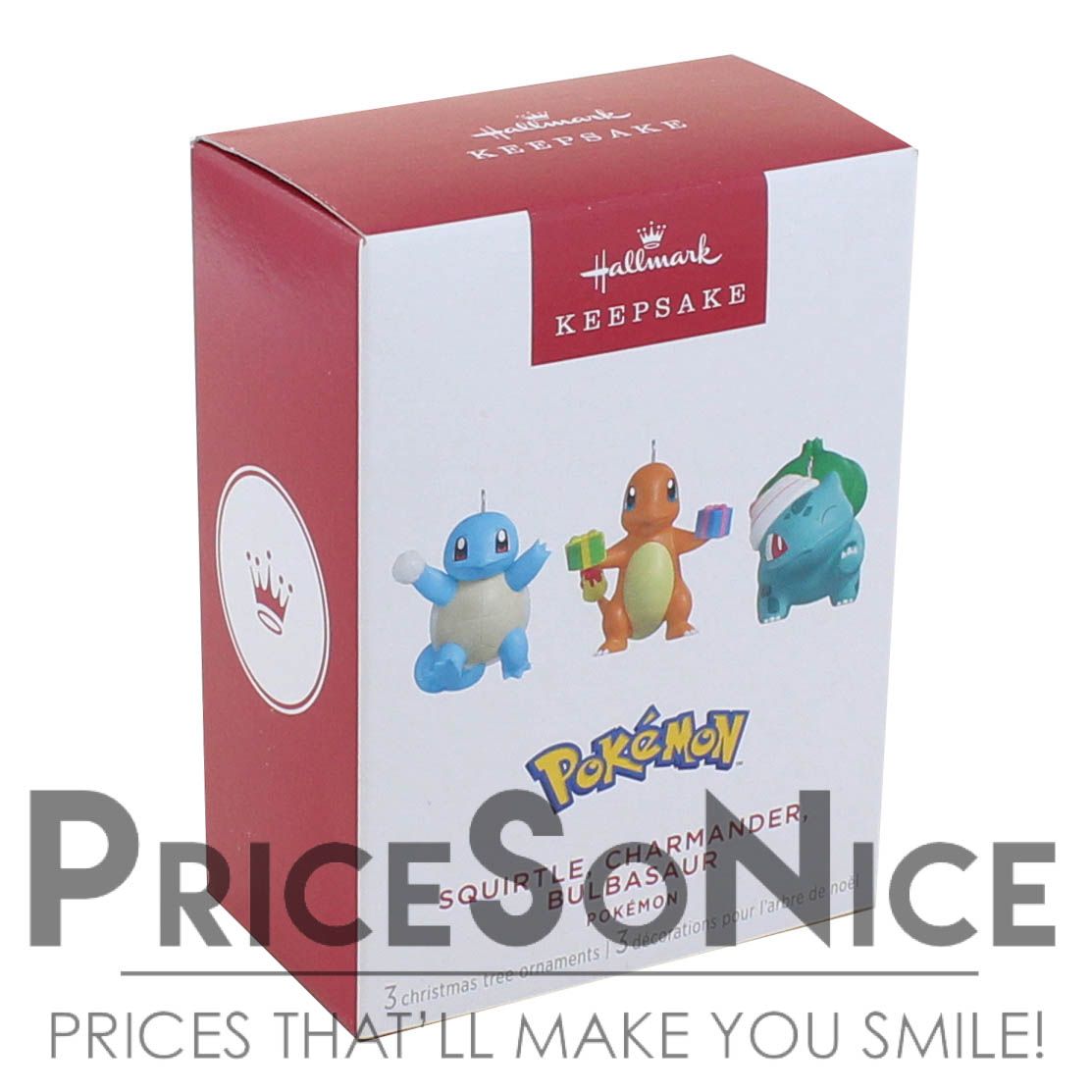 Hallmark Ornament 2025 Mini Pokémon Squirtle, Charmander, Bulbasaur, Set of 3