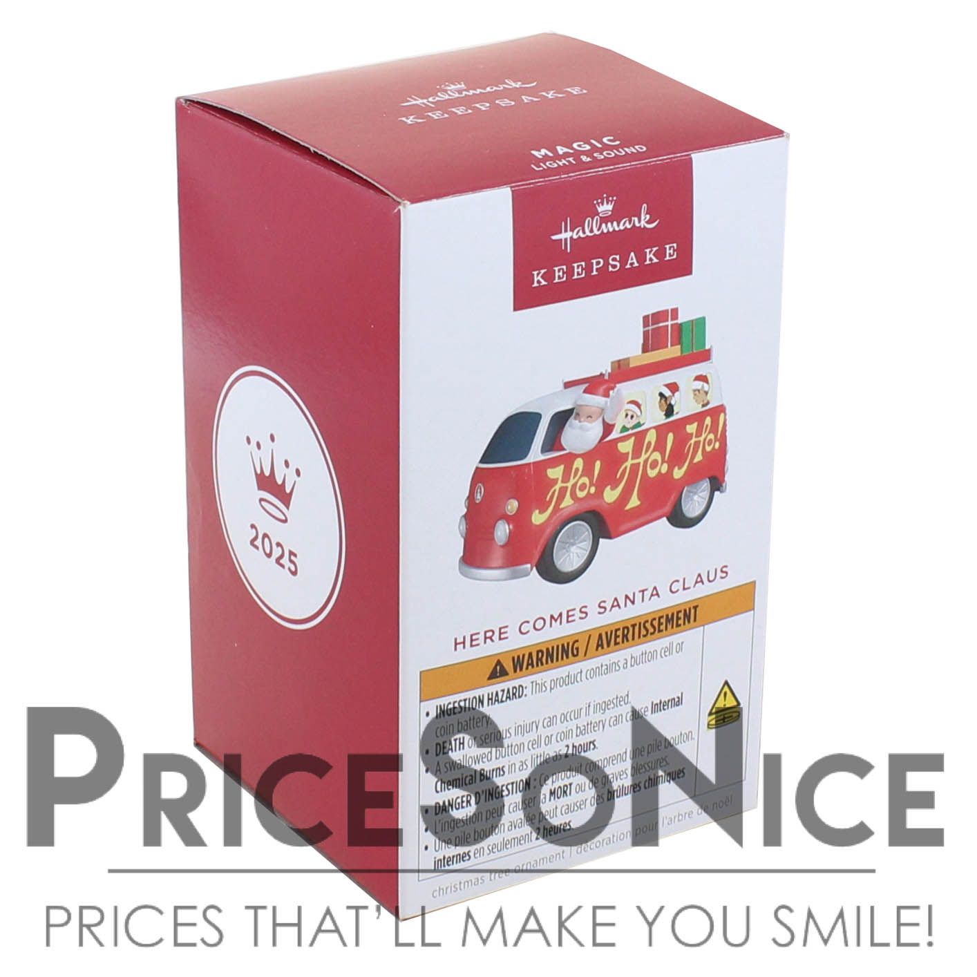 Hallmark Ornament 2025 Here Comes Santa Claus Musical Ornament with Light BD BOX