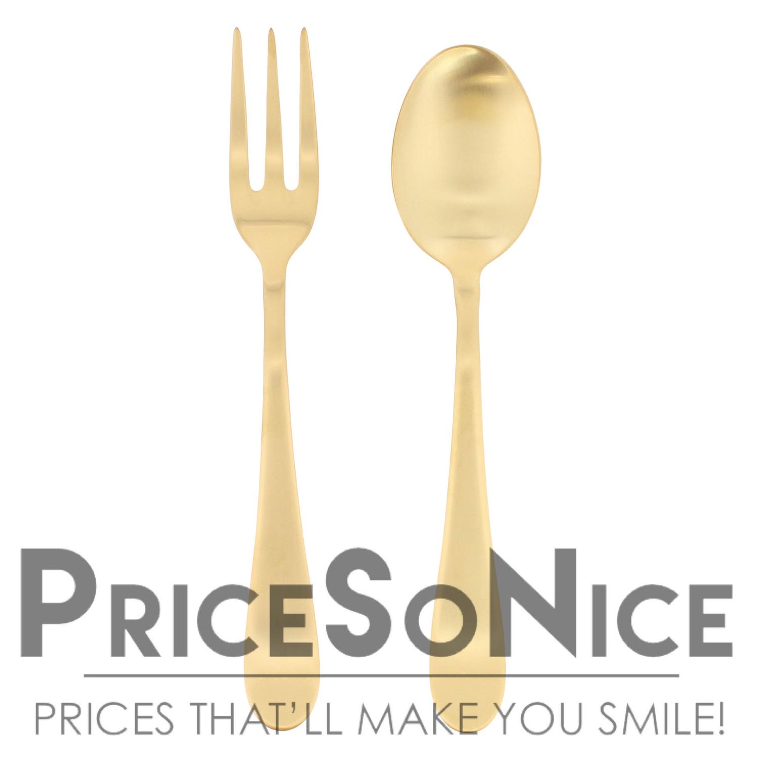 Williams Sonoma 2 Piece Gold Natura Collection Serving Set MSRP $90