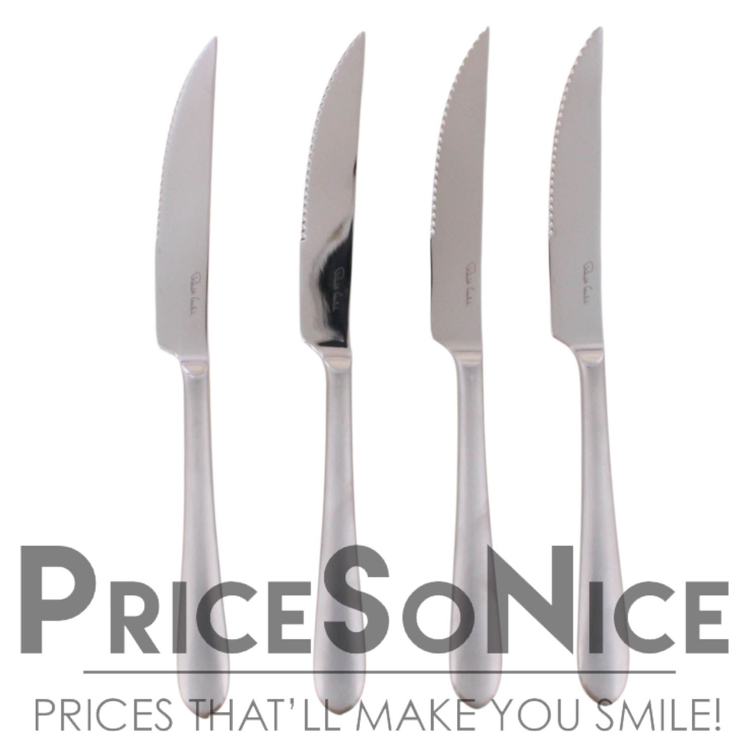 Robert Welch Satin Fluke 4 Piece Steak Knife Set MSRP $60