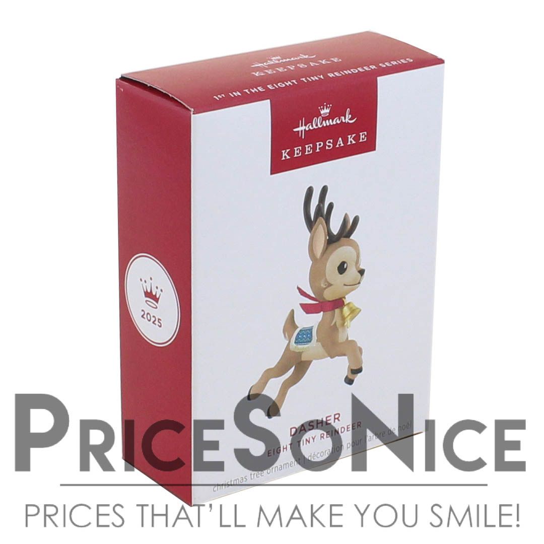 Hallmark Ornament 2025 Eight Tiny Reindeer Dasher 1st in Series (RARE)
