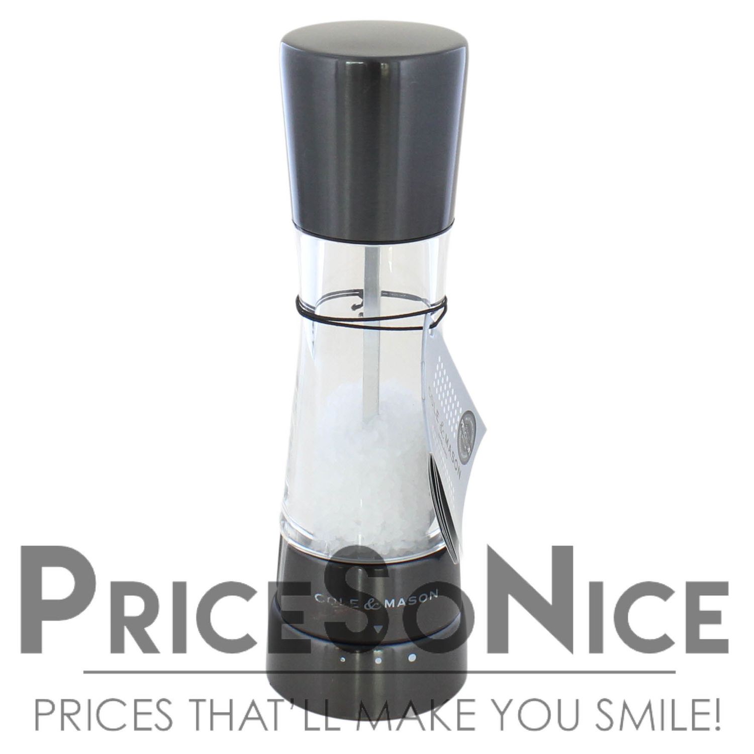 Cole &amp; Mason Derwent Gunmetal Salt Grinder MSRP $55