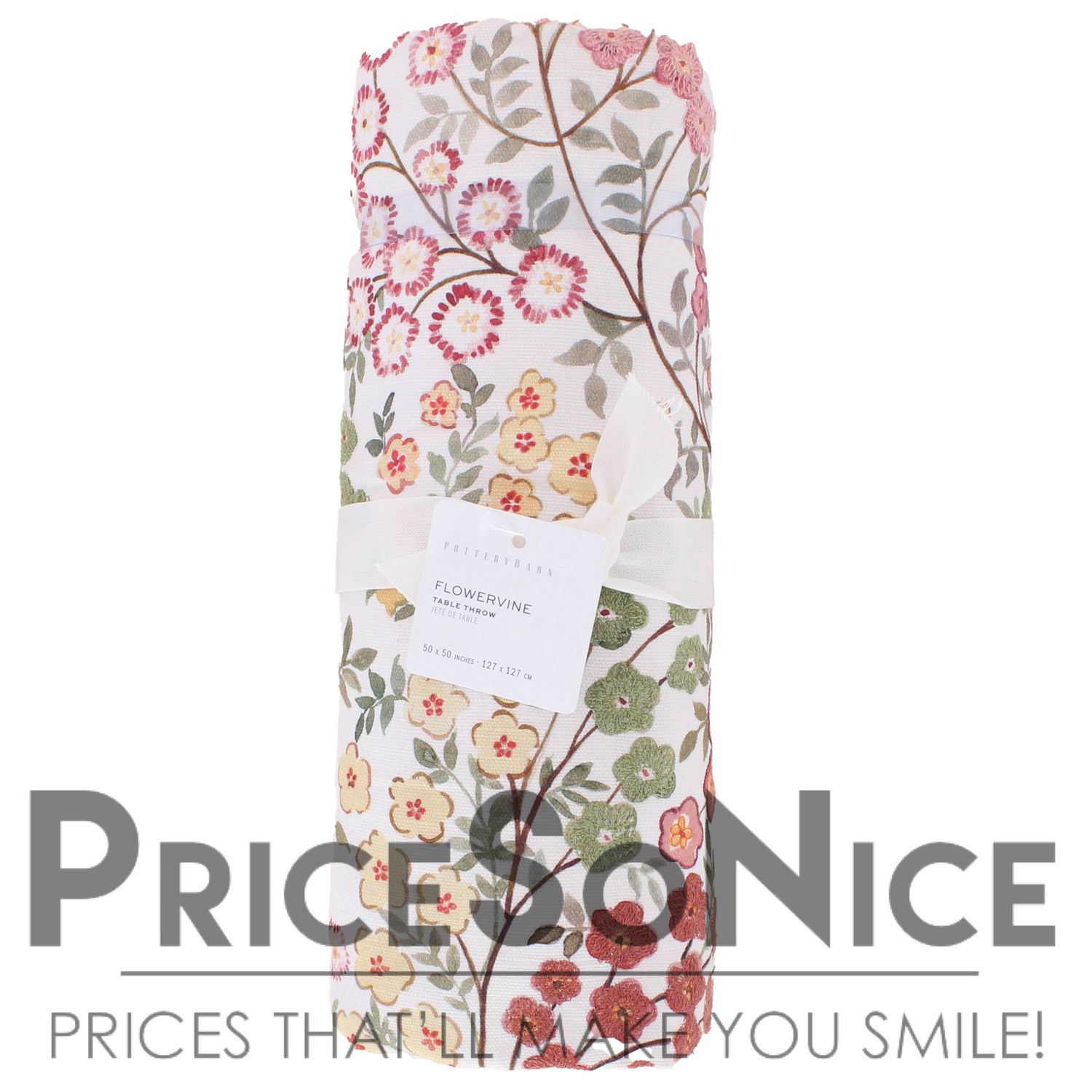 Pottery Barn x Kravet Arboretum Cotton Table Throw, MSRP $129