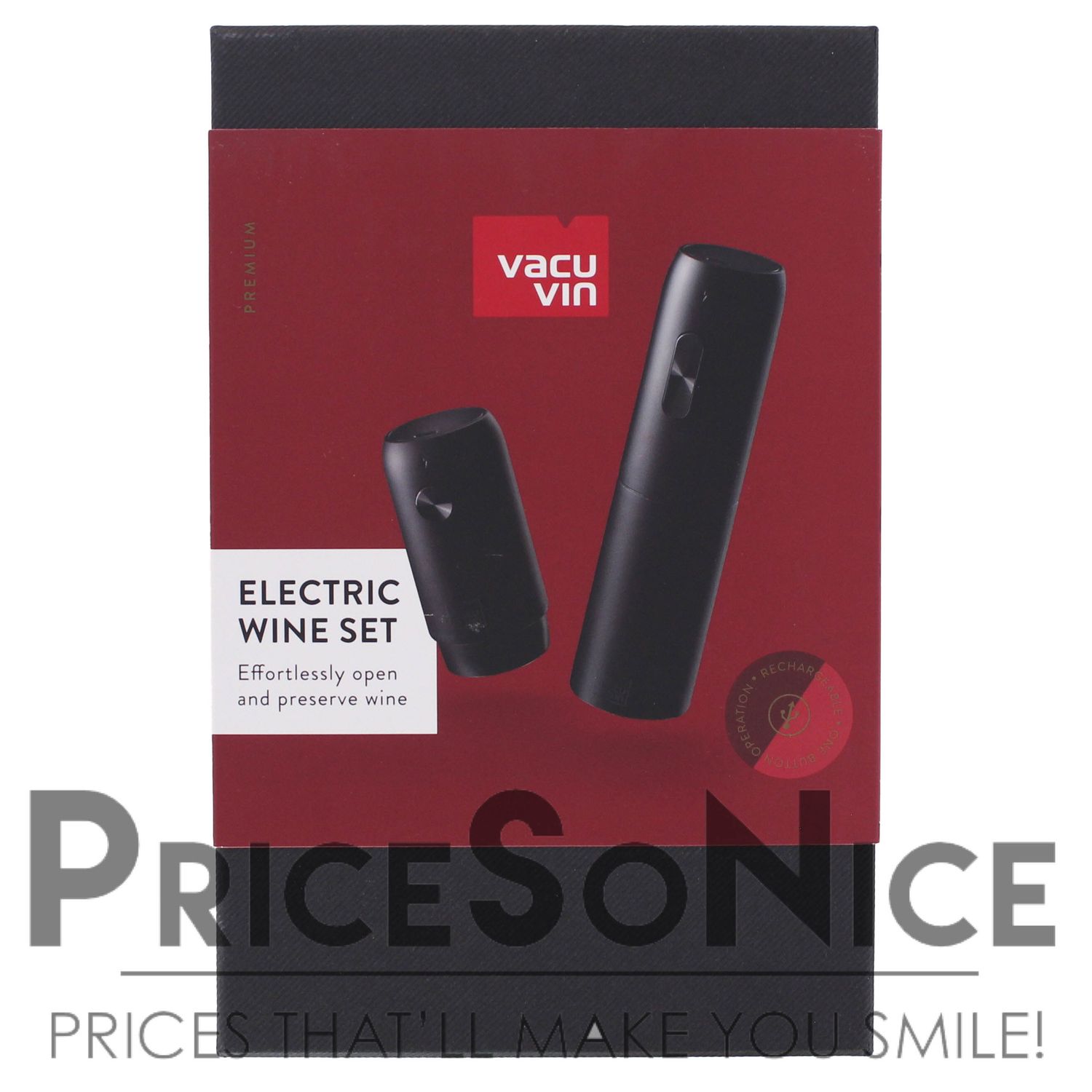 Vacu Vin Electric Wine Opener and Preserver Gift Box, MSRP $100