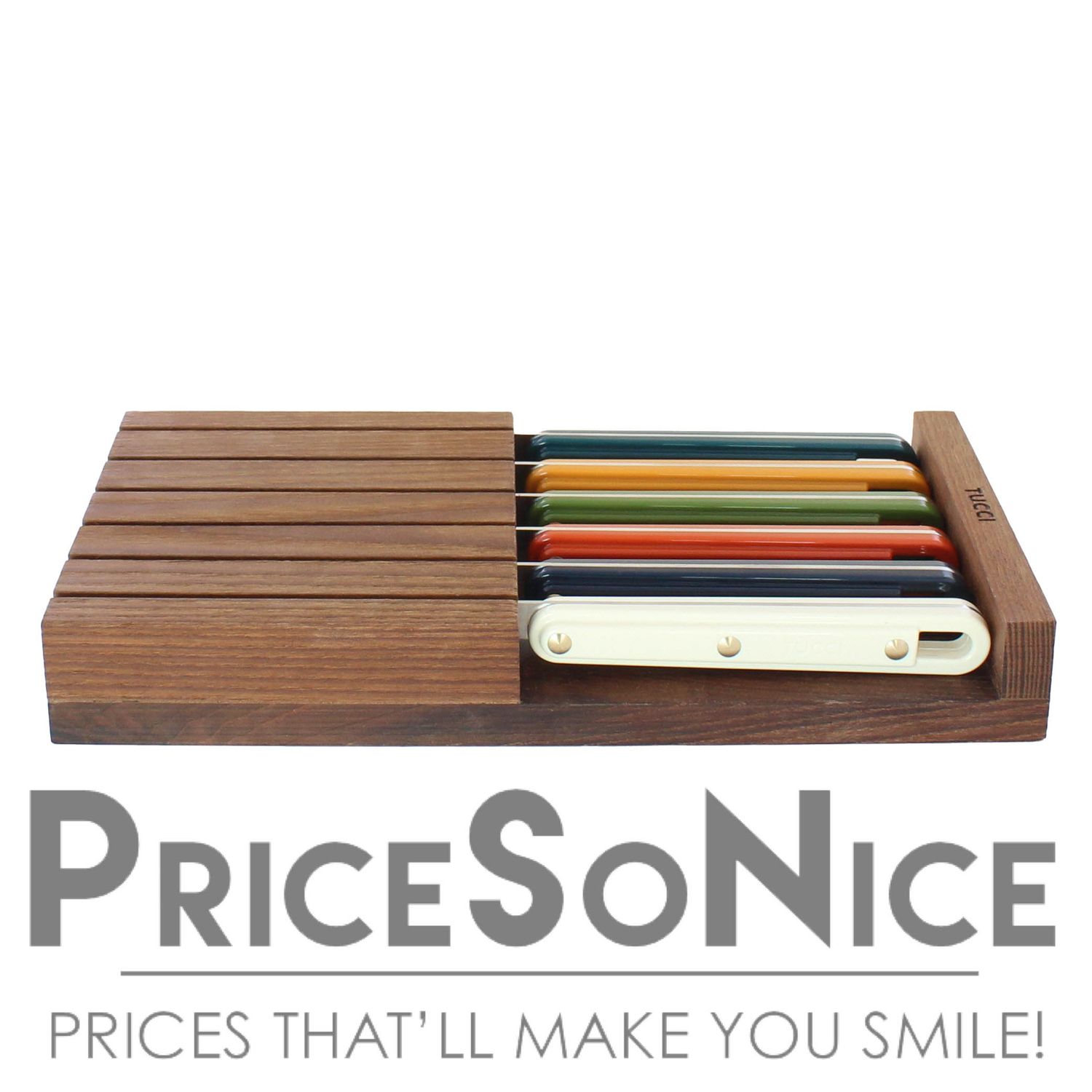 GreenPan Stanley Tucci Steak Knives with Storage Tray, Set of 6, MSRP $300