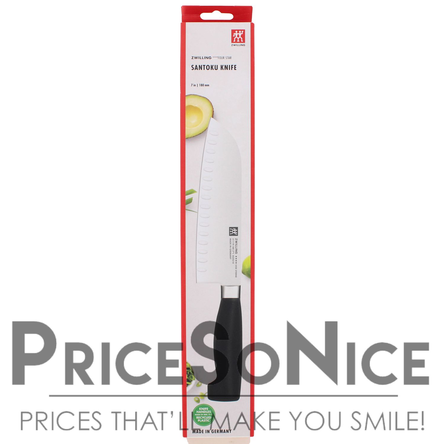 Zwilling Four Star Eco 7" Santoku Knife German Stainless Steel MSRP $130