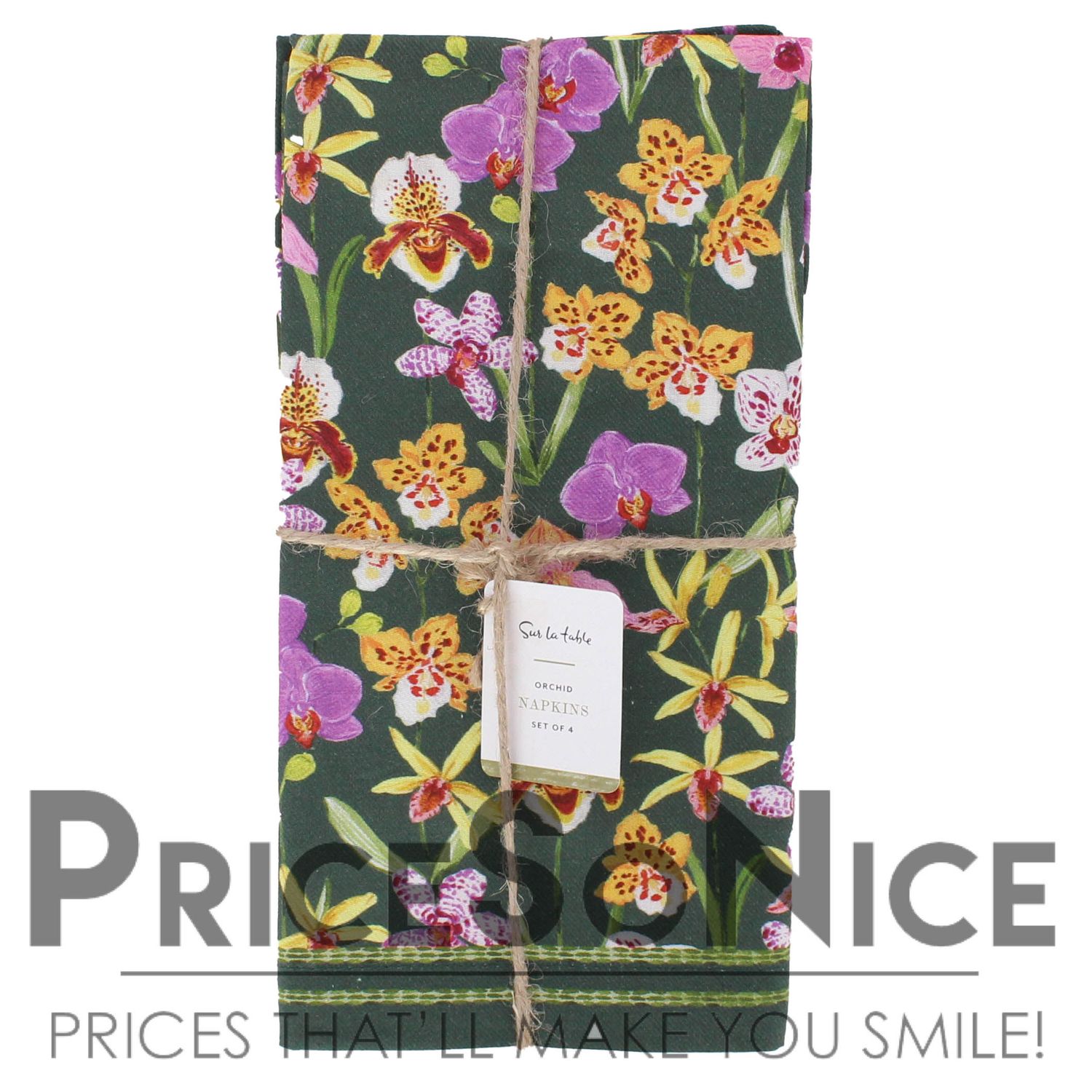 Sur La Table Orchid Napkins, Set of 4 MSRP $55